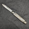 1916 British Antique White Pearl Shell Handle Pure Silver Engraving Blade Folding Pen Knife